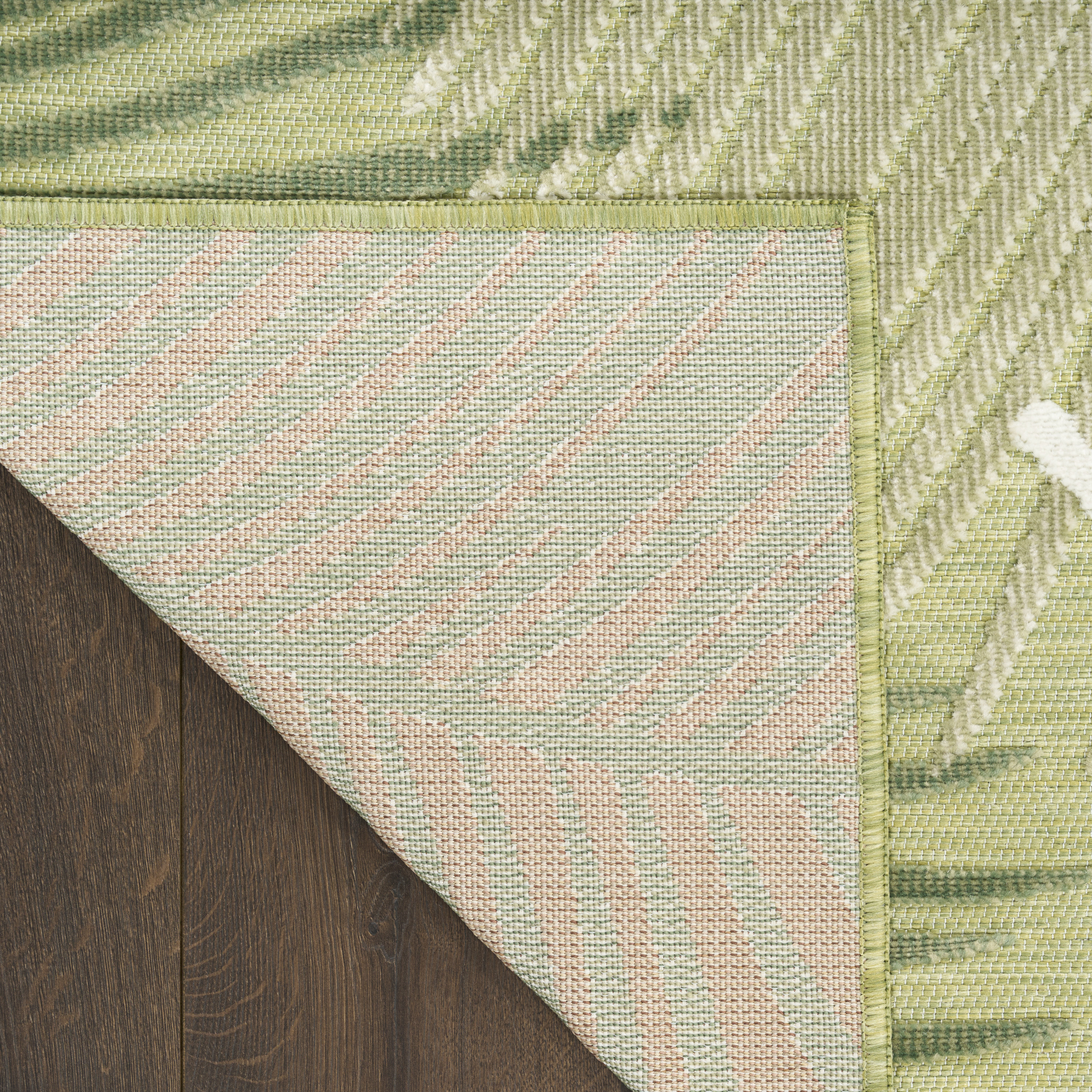 Nourison Suncoast 2' x 6' Green Tropical Rug