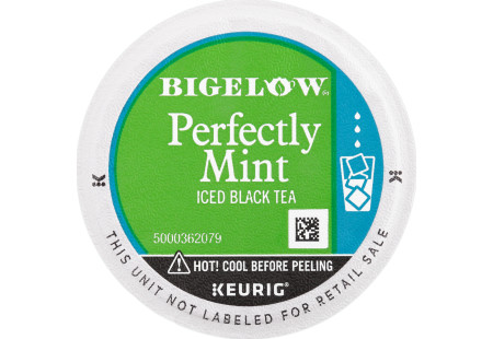 Lid of Perfectly Mint Iced Black Tea K-Cup pod