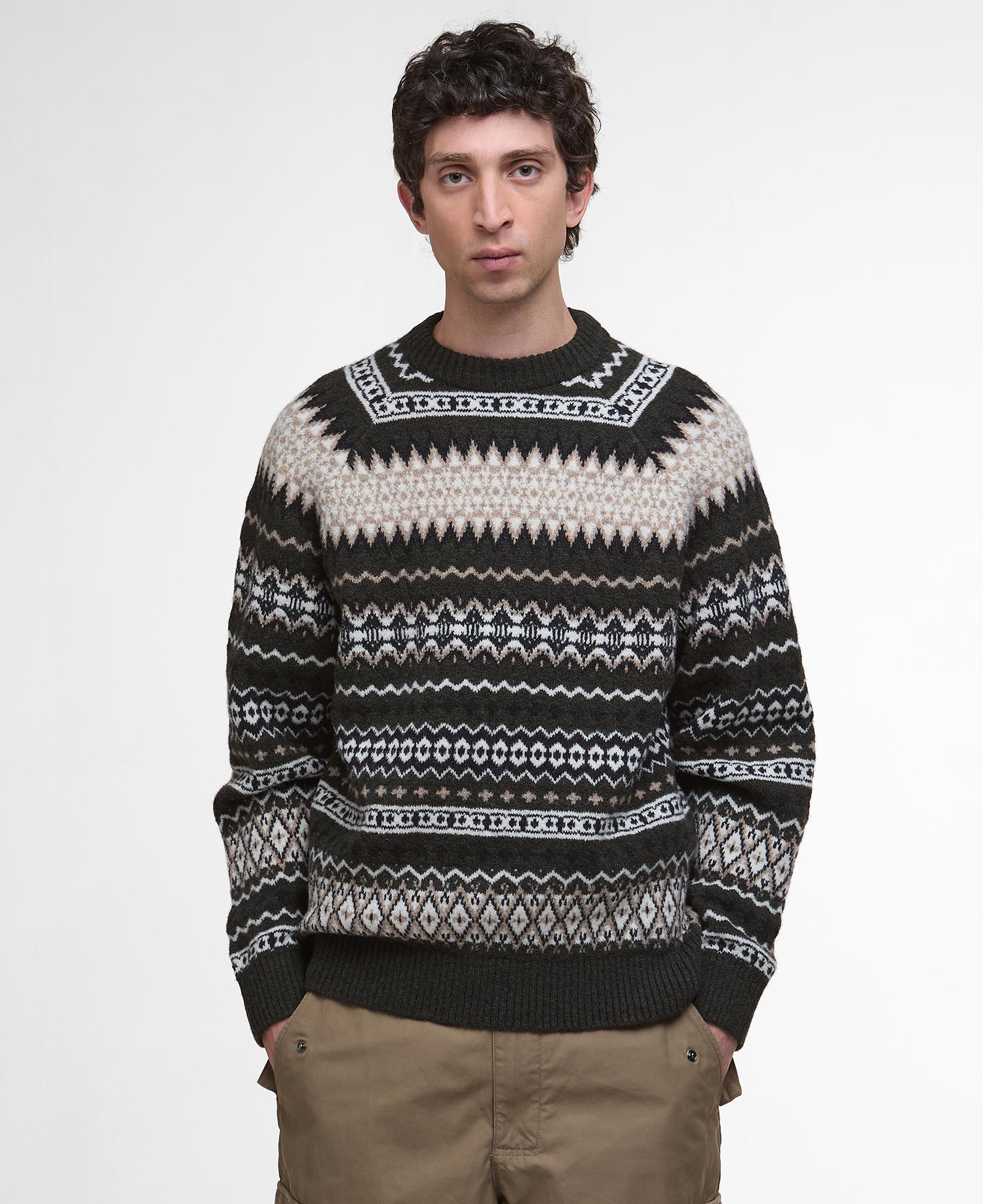 Hase Fair Isle Crew Neck Jumper image number 0