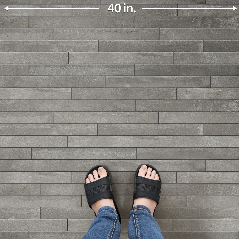 Tucson Dark Grey 1-7/8 in. x 17-3/4 in. Porcelain Floor and Wall Tile
