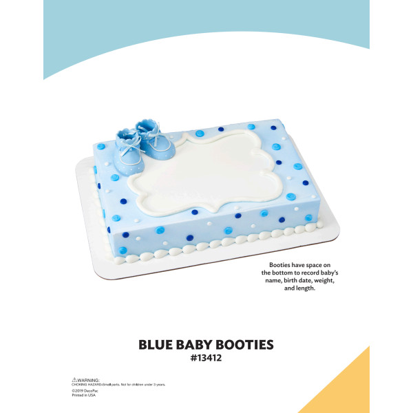 Blue Baby Booties The Magic of Cakes® Icing Only Page