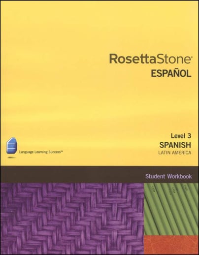 Rosetta Stone Spanish (Latin America) Version 3 Level 3 Workbook Homeschool Ed.
