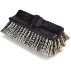 Carlisle, Flo-Pac®, 10in, Flo-Thru Dual Surface Brush with Flagged, Polystyrene  Bristles, Black