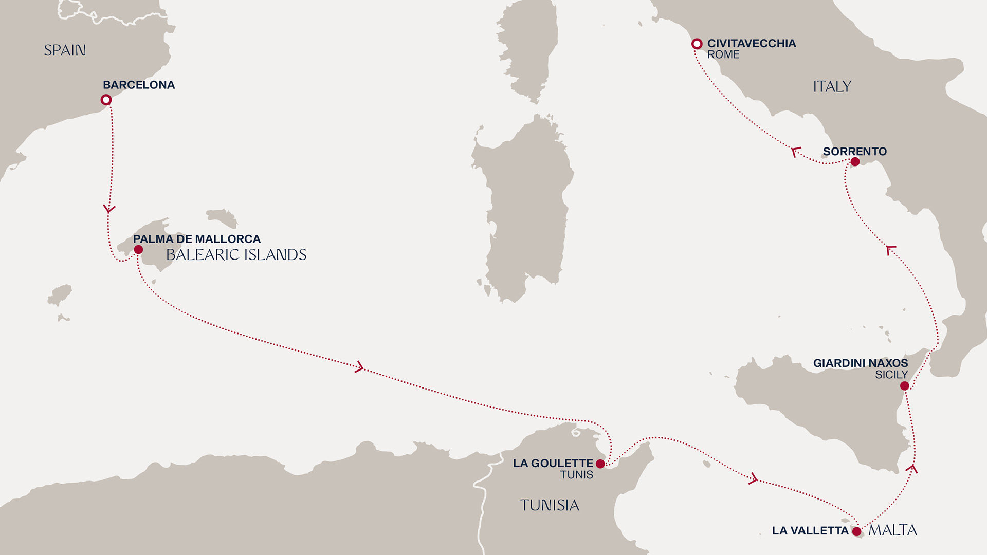 Itinerary map