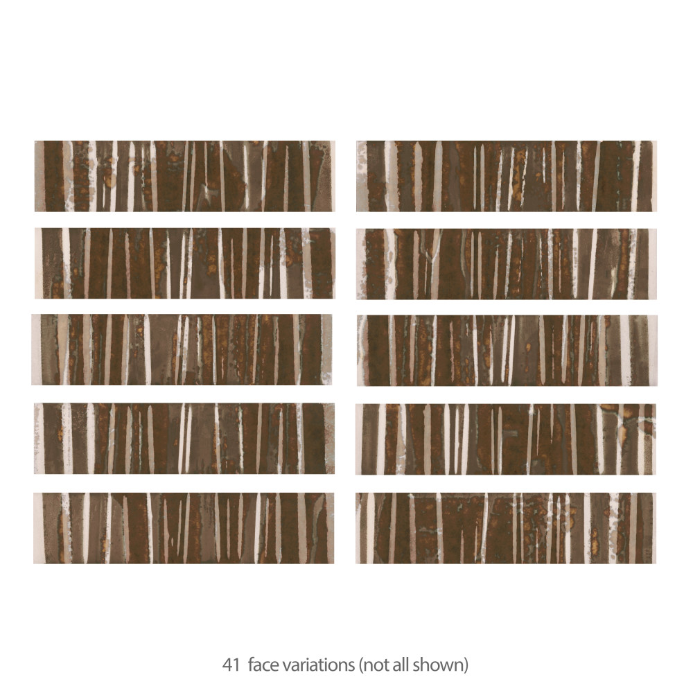 Joliet Prisma Dark Amber 3 in. x 12 in. Ceramic Wall Tile