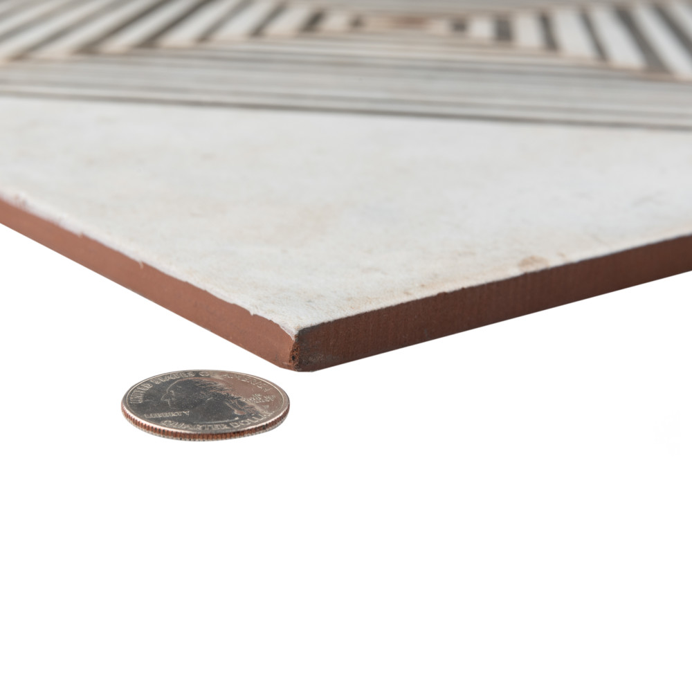 Kings Rombos Nero 17-5/8 in. x 17-5/8 in. Ceramic Floor and Wall Tile