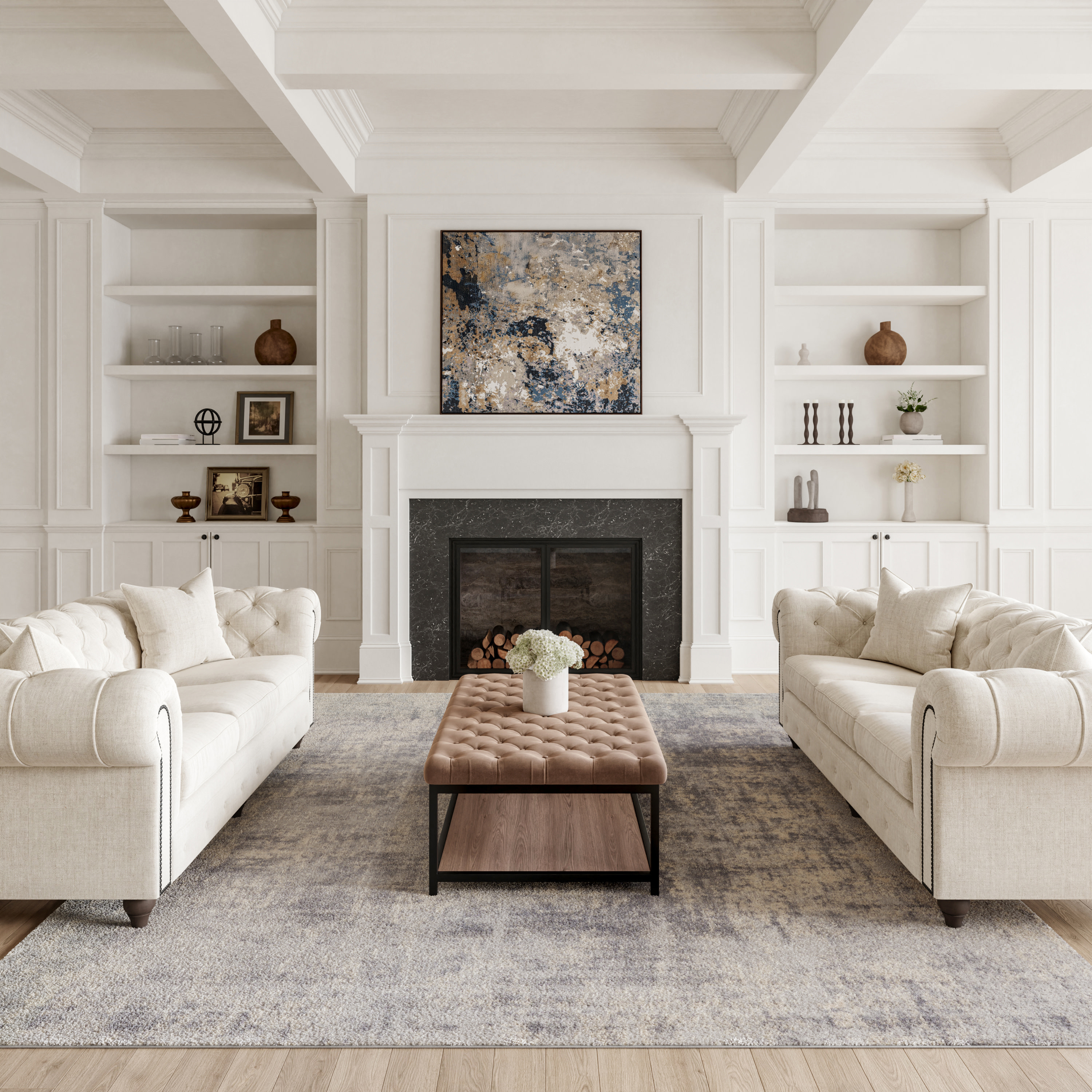 Nourison Rustic Textures 7'10" x 10'6" Ivory/Silver Modern Indoor Rug