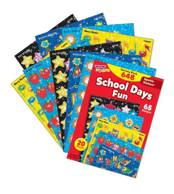School Days Sparkle Stickers® Variety Pack