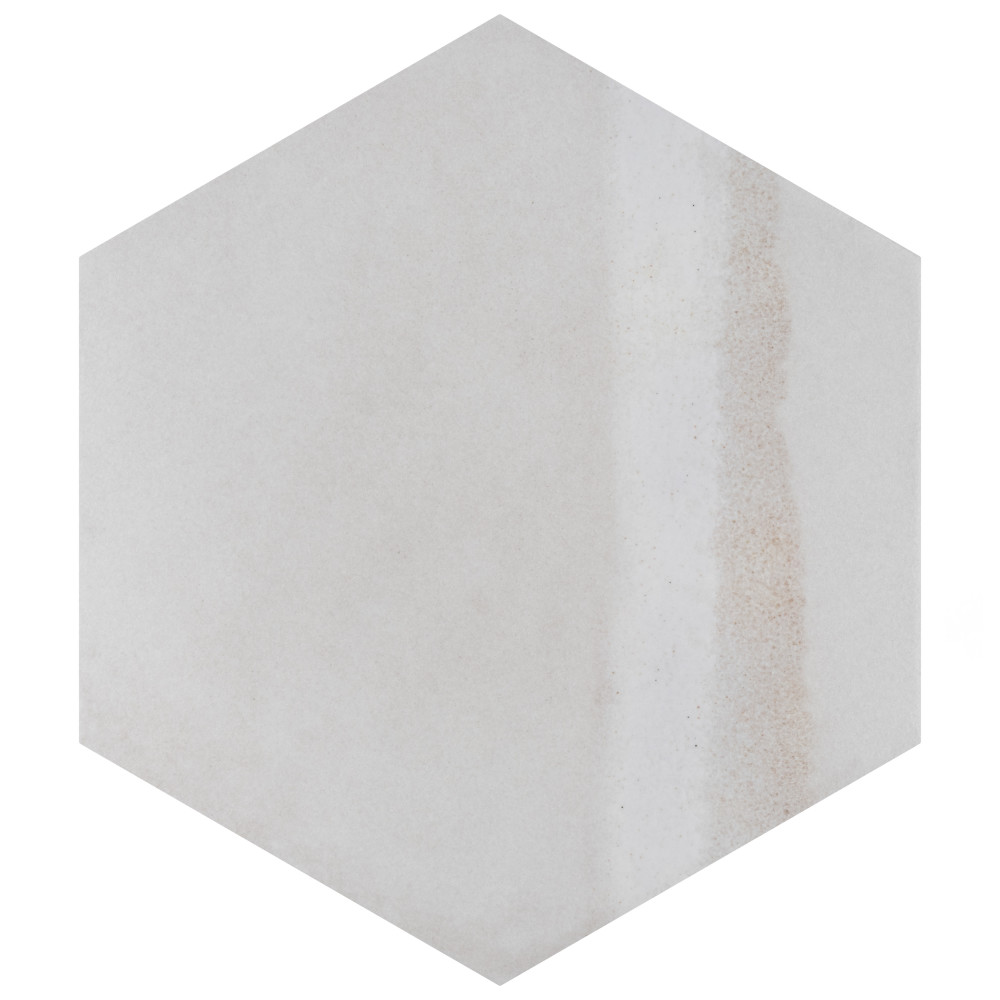 Matter Hex Canvas Bone Blue 7-7/8 in. x 9 in. Porcelain Floor and Wall Tile