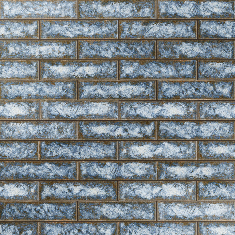 Gaudi React Brick Marina 2.38x9.75 Rectangle Porcelain Floor and Wall Digital Pattern