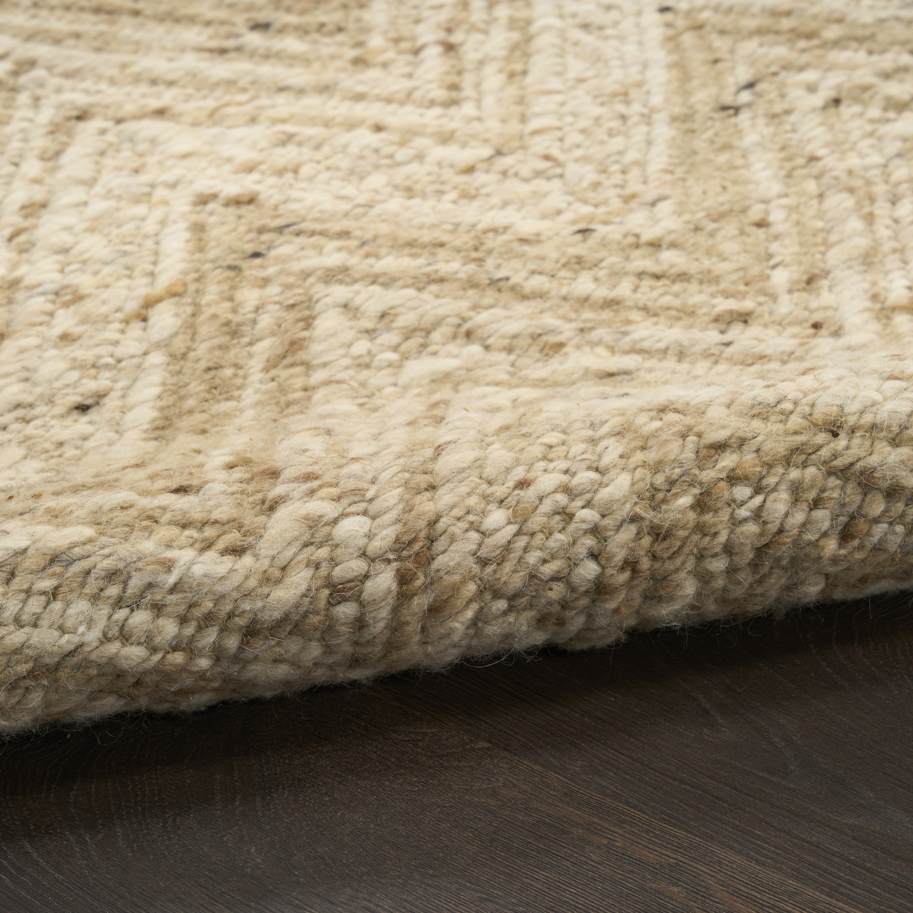 DKNY Pure Purl 7'9" x 9'9" Beige Ivory Modern Indoor Rug