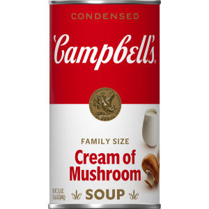 Campbell’s® Condensed Cream of Mushroom Soup, 22.6 oz Family Size Can (12 Pack)
