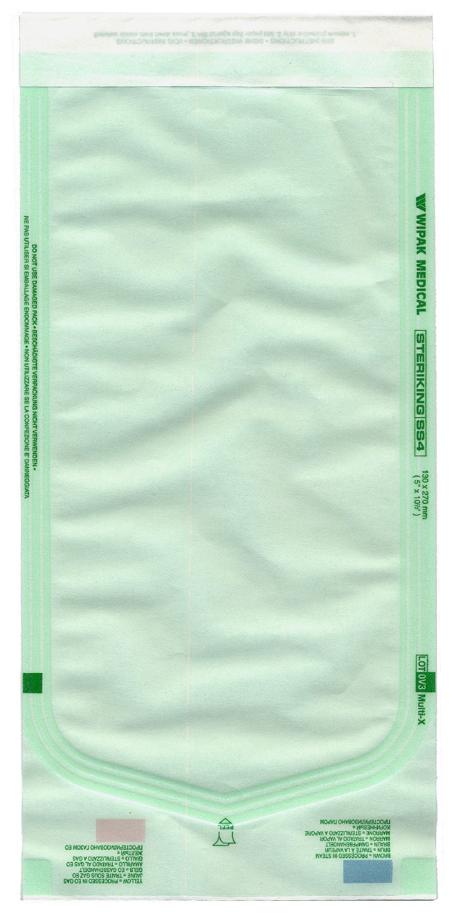 Steriking® Sterilization Pouch, 5 x 10.5 Inch, for EO, Gas, Steam Sterilization