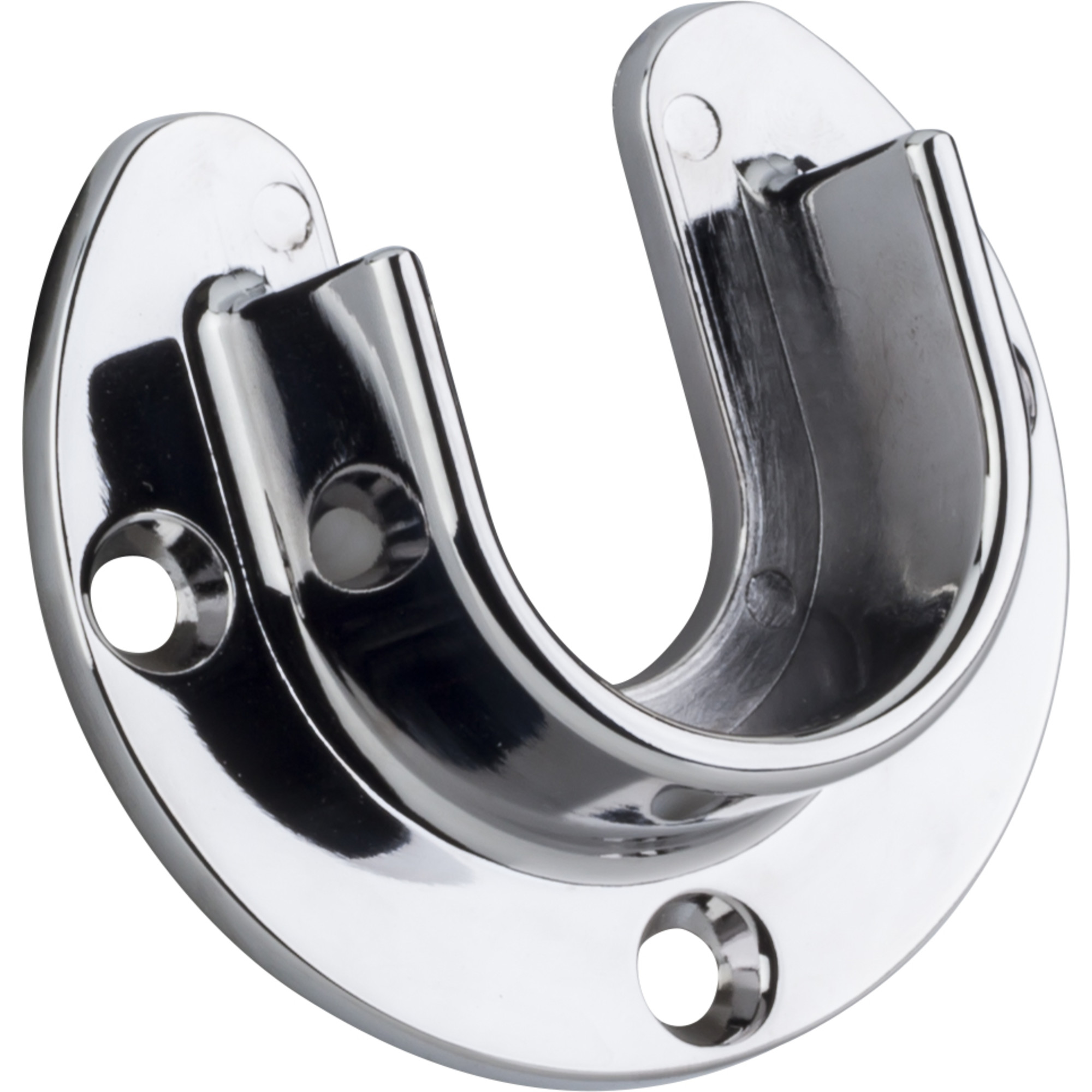 Chrome Open Screw-In Mounting Bracket for 1-5/16