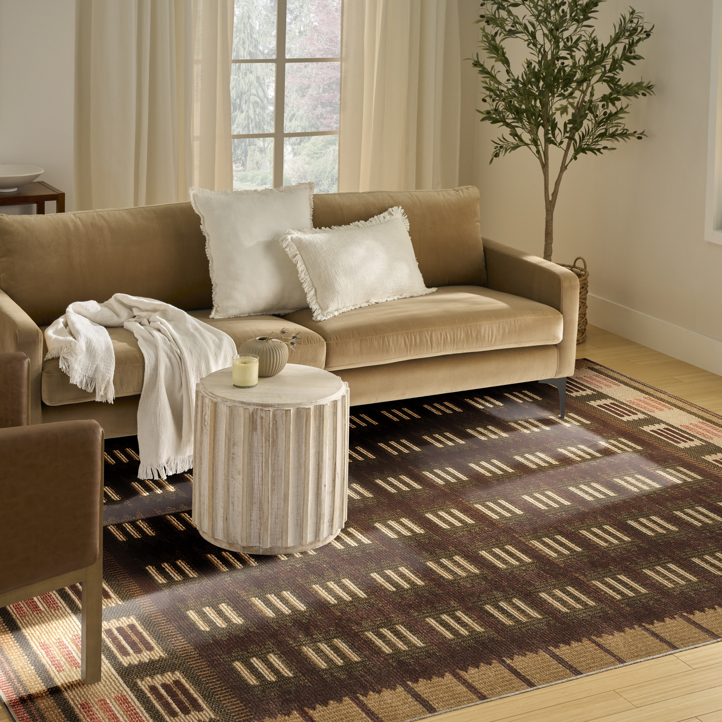 Nourison Nordic 8' x 10' Rust Modern Indoor Rug