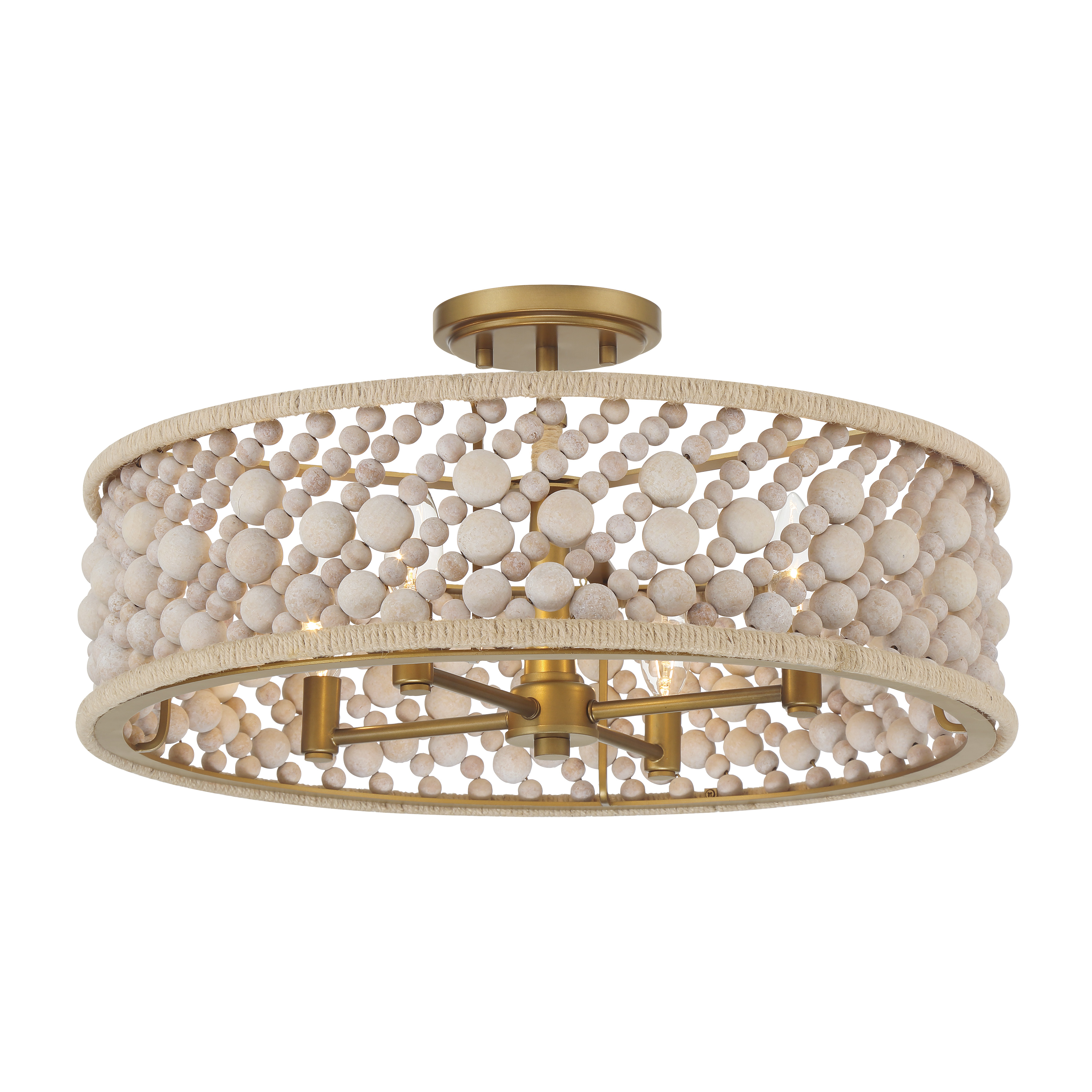 Horsmore 20.25" 4-Light Semi Flush