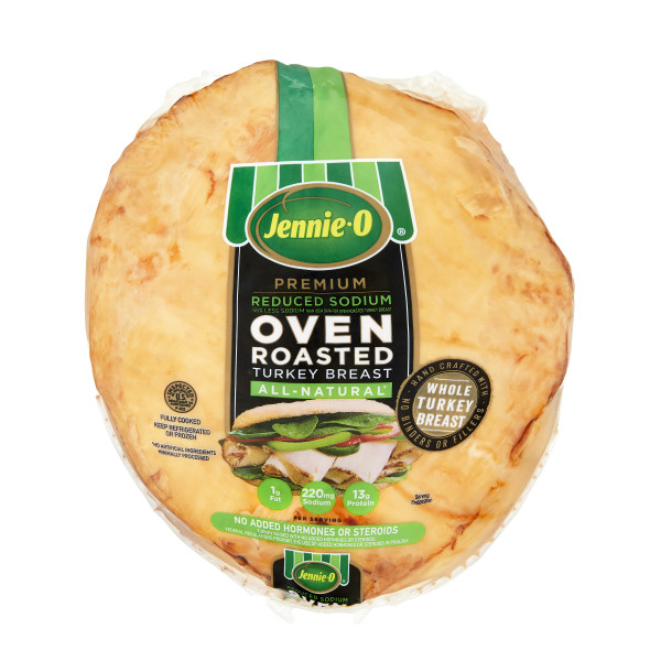 JENNIE-O(r) Premium All-Natural Reduced Sodium Oven Roasted Turkey Breast . C1CB - Front Center Inner Pack (Hi Res)