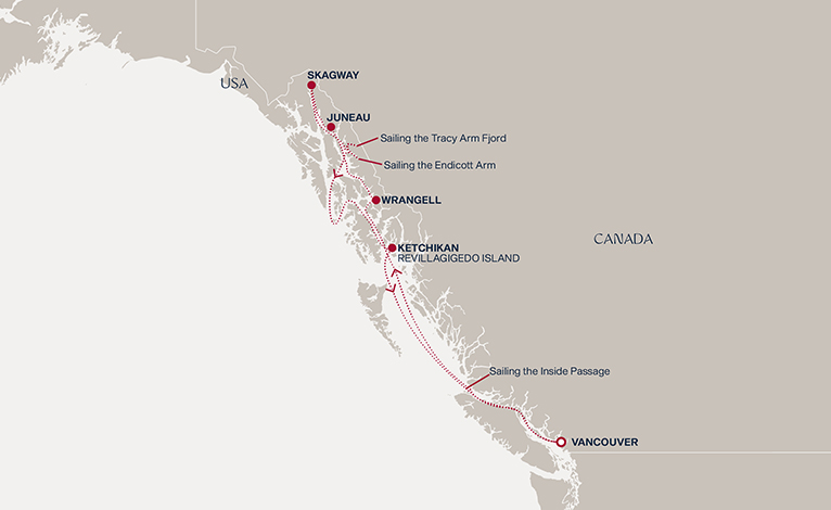 Itinerary map