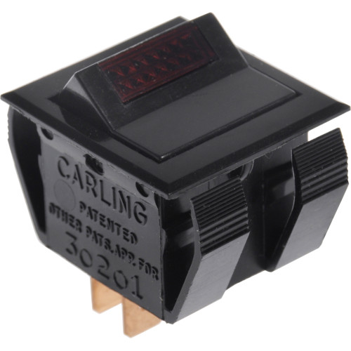 Dpst Light Rocker Switch W Red Lens 16 1 Amp-125 250 Volt