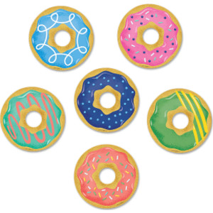 Mid-Century Mod Donuts 3 in Designer Cut-Outs