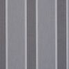 Vertical striped fabric curtain, alternating wide light-gray and narrow dark-gray bands with fine pinstripes, hanging closed and filtering soft diffuse light in a minimally lit interior.