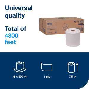 Tork, H71 Universal, 800ft Roll Towel, 1 ply, White