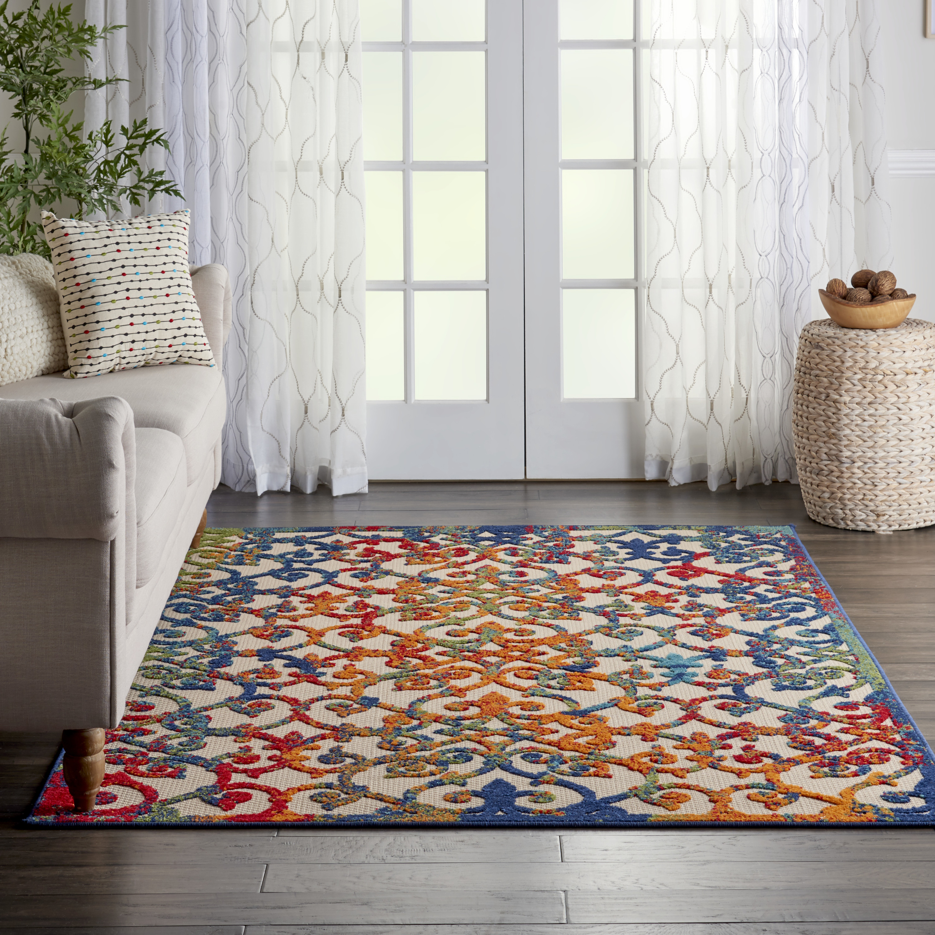 Nourison Aloha 6' x 9' Multicolor Contemporary Rug