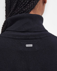 Pendle Roll-Neck Jumper Black-Hessian Tartan