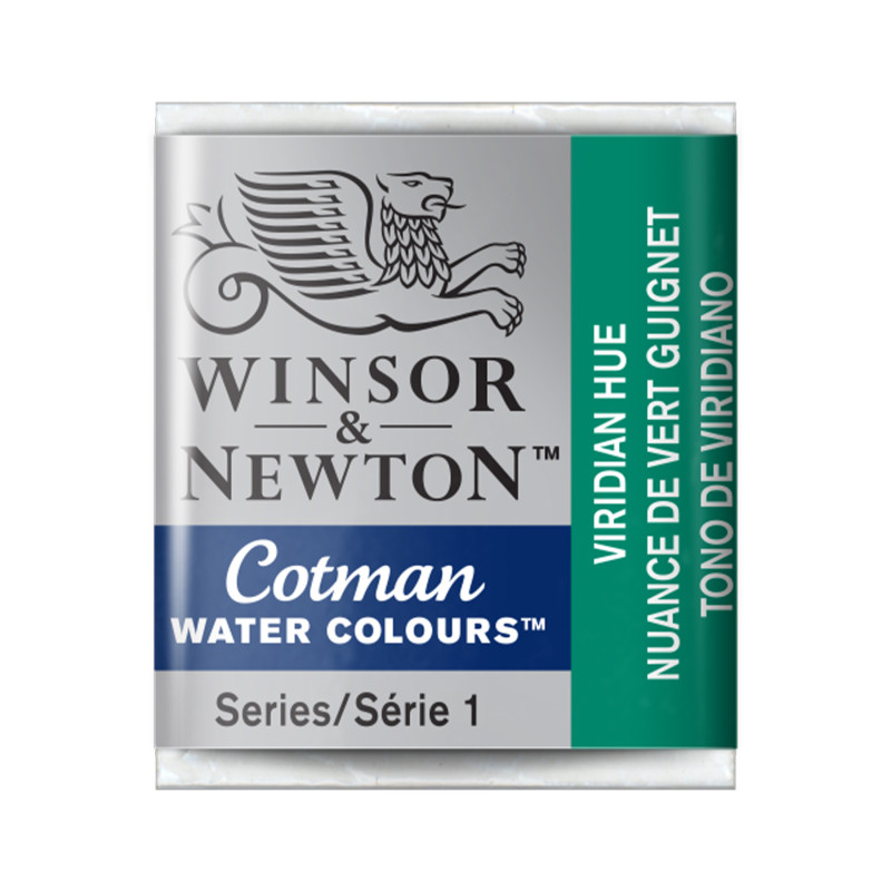 Cotman Watercolor Paint, Half Pan, Viridian Hue