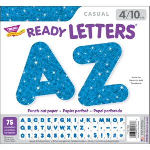 Blue Sparkle 4" Casual UC Ready Letters®