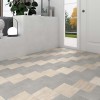 Puzzle Grey Stone Elle Floor 7x7 and Wood Square 7x7