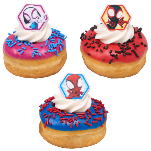 Marvel Spidey and His Amazing Friends Swing On Cupcake Rings