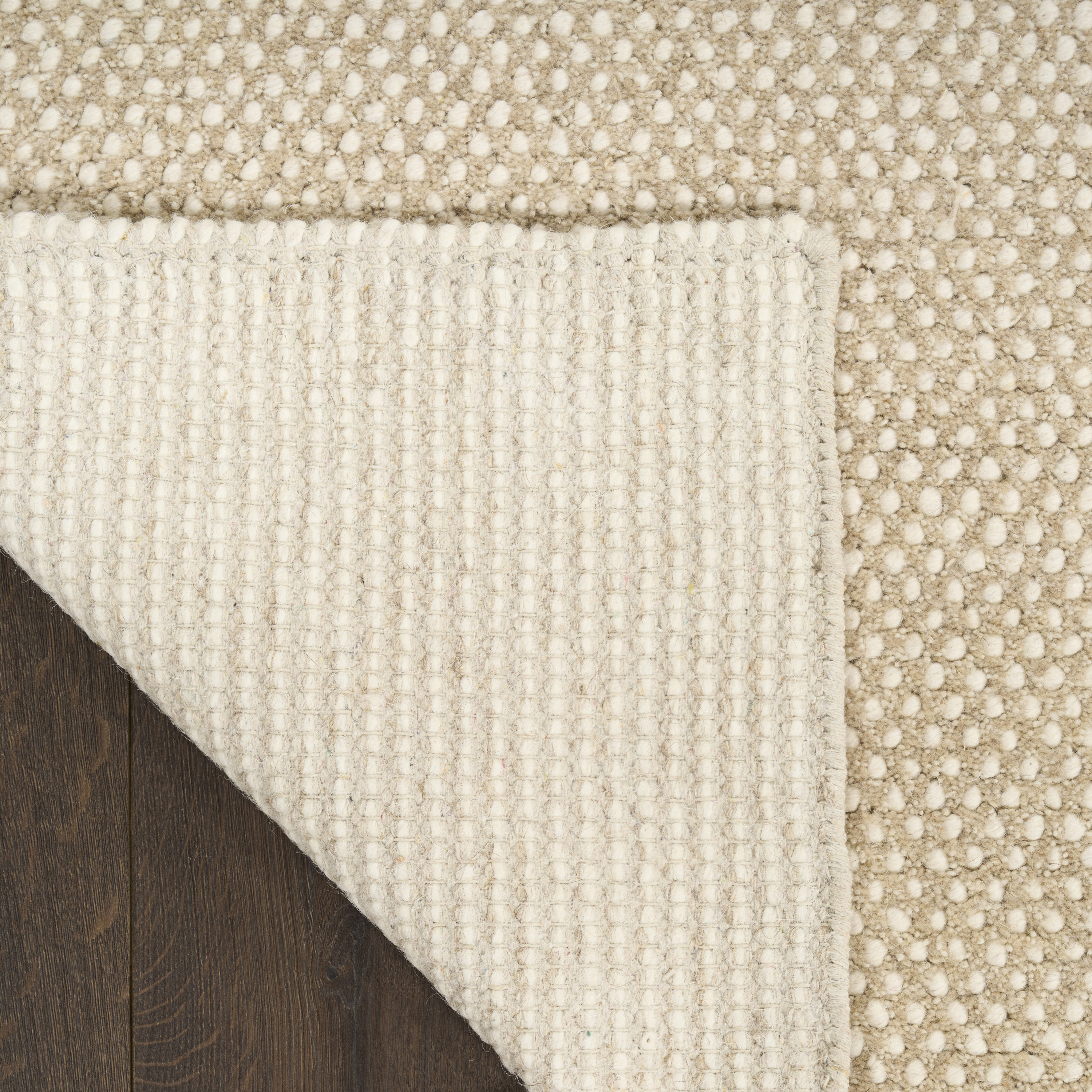 DKNY Pure Rows 5'3" x 7'3" Ivory Taupe Farmhouse Indoor Rug