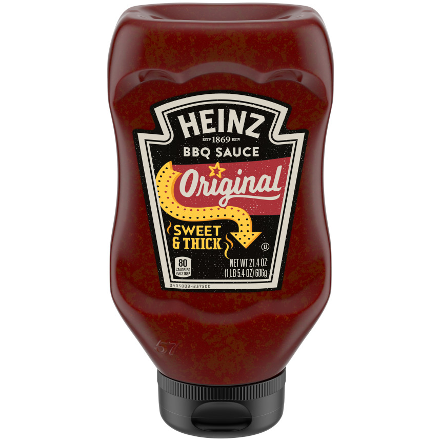  Heinz Original Sweet & Thick BBQ Sauce, 21.4 oz Bottle 