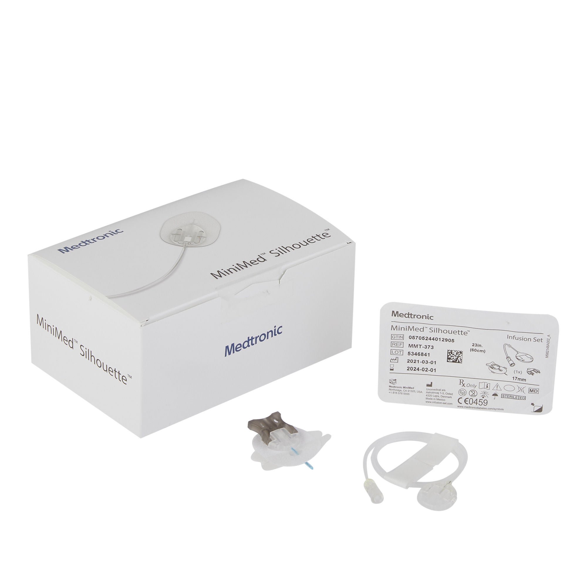 Medtronic Sub-Q Infusion Set MiniMed® Silhouette™ 17 mm 23 Inch Tubing Without Port