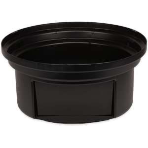 Carlisle, Bronco, Dome, Polyethylene (HDPE), 55 gal, Black, Receptacle Lid