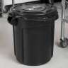 Rubbermaid Commercial, VENTED BRUTE, 20 gal, Resin, Black, Round, Receptacle