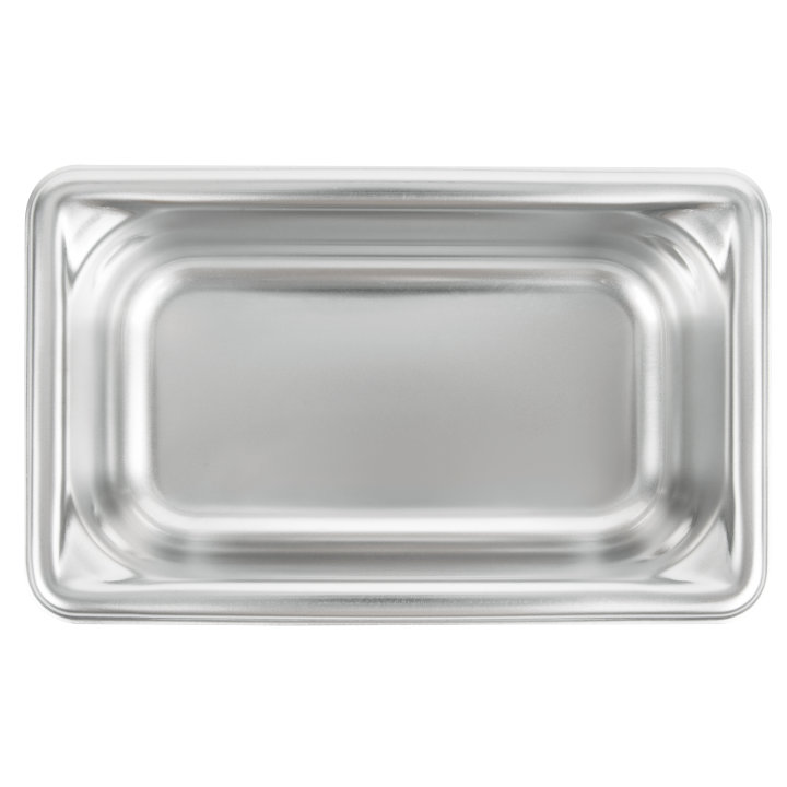 Ninth-size 2-inch-deep Super Pan V® stainless steel steam table pan