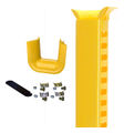 FiberGuide® Slotted Channel with Trumpet Flares Horizontal Snap-on Yellow 4 x 4 in.