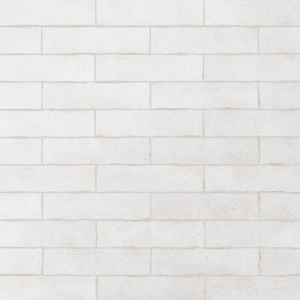 Crackle White 2.88x11.88 Rectangle Ceramic Wall Only Digital Pattern