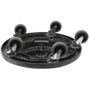 Rubbermaid Commercial, BRUTE, Quiet, Black, Receptacle Dolly