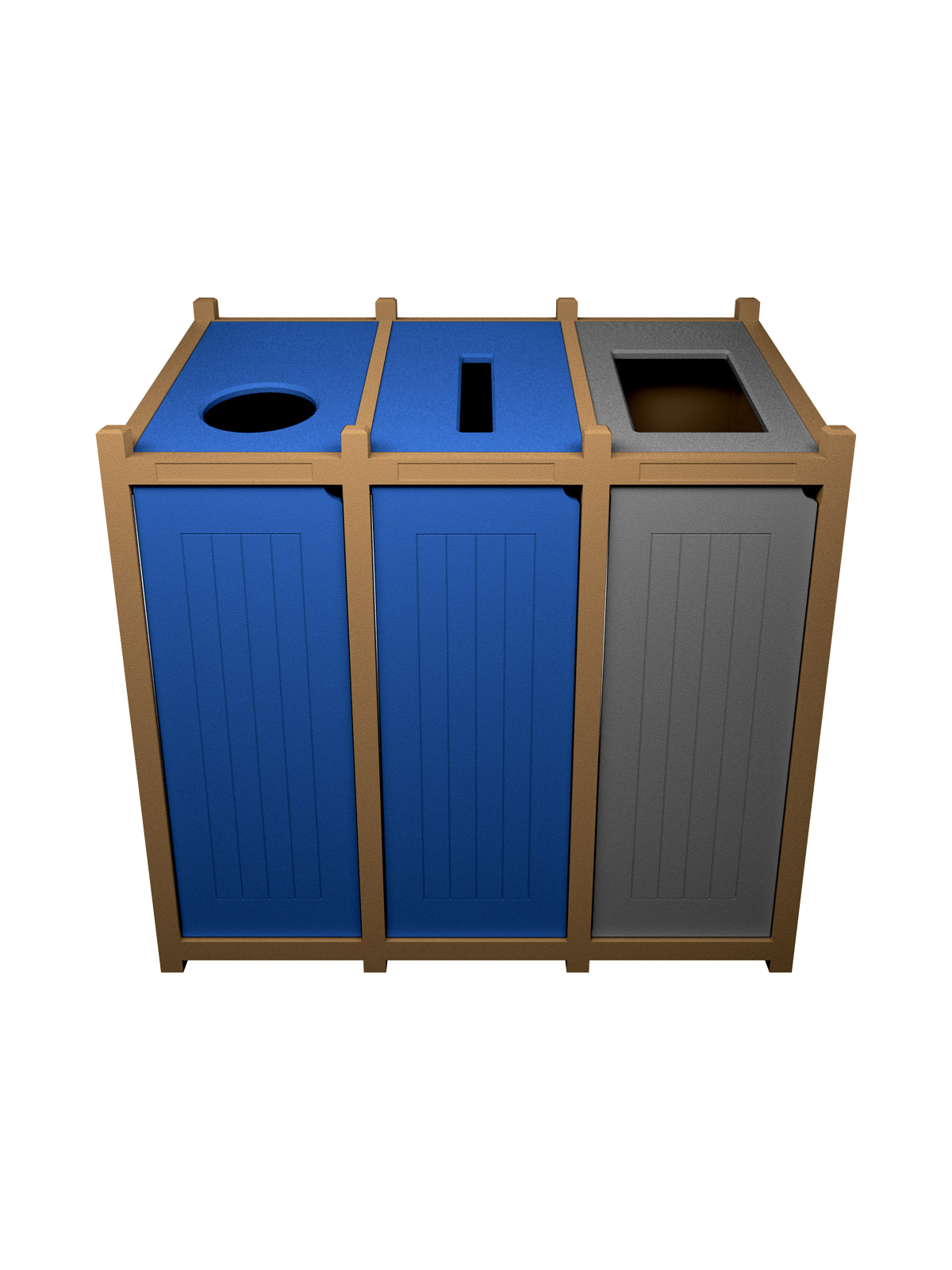 VENTURE – Triple – Unit – Circle-Slot-Full – Cedar-Blue-Grey