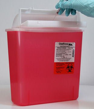 OakRidge Products CONTAINER, SHARPS RED 5QT M-STYLE (20/CS)