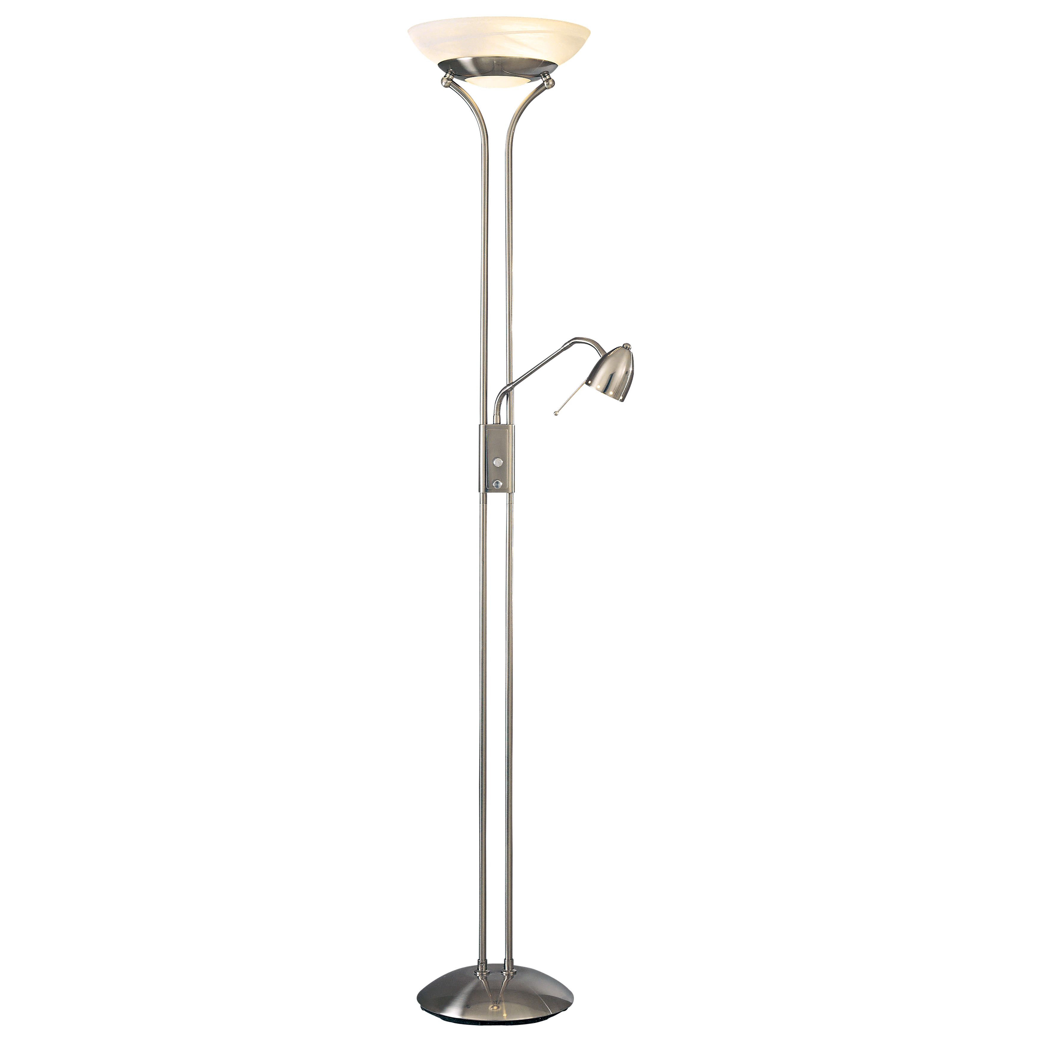 George's Reading Room™ - 2 Light Torchiere with Reading Lamp