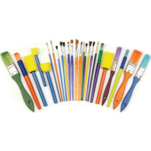 Starter Brush Assortment, Assorted Colors & Sizes, 25 Brushes