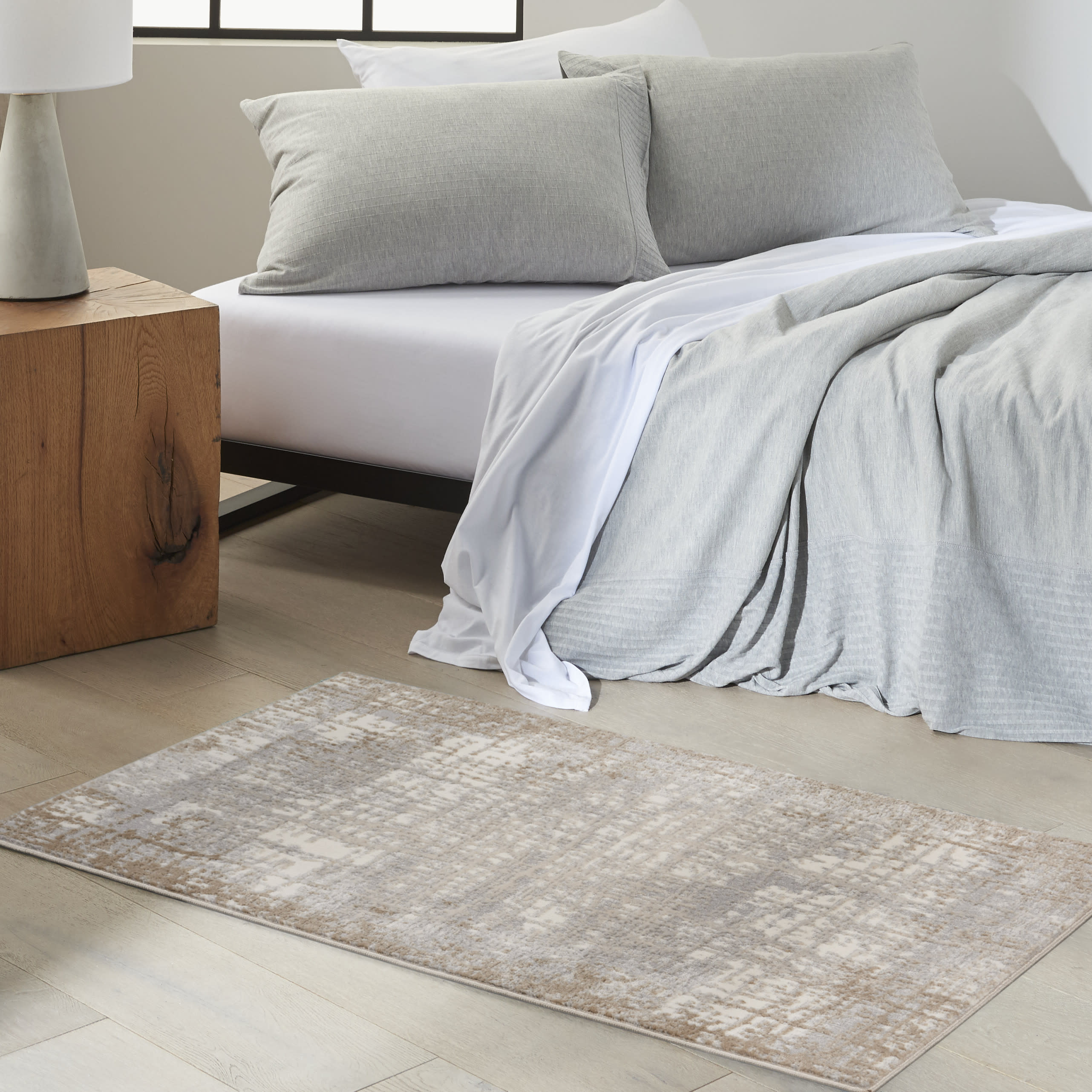 Calvin Klein CK950 Rush 3'2" x 5' Ivory Taupe Modern Indoor Rug