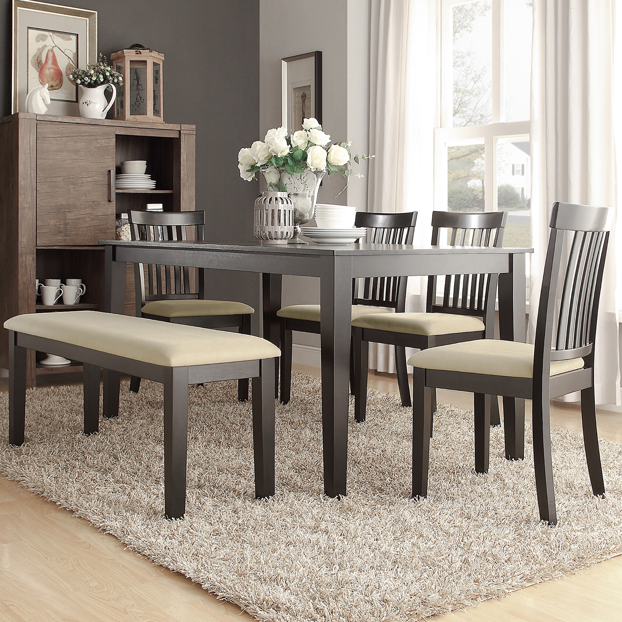 Black Wood Dining Set