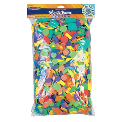 Creativity Street  WonderFoam Pound of Foam, Pound of Foam,  Assorted Sizes, 1 lb.