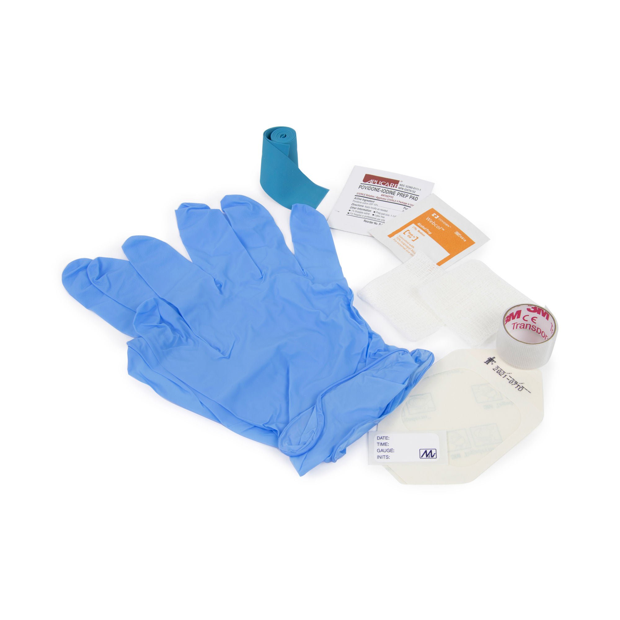McKesson IV Start Kit with Tegaderm™ Dressing, PVP Prep Pad and Nitrile Gloves