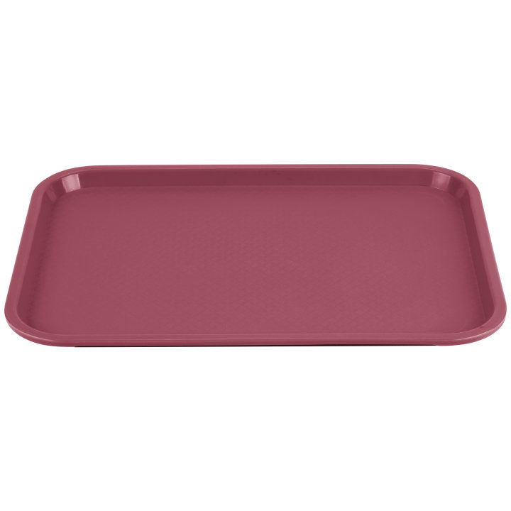 12" x 16" polypropylene fast-food tray in burgundy